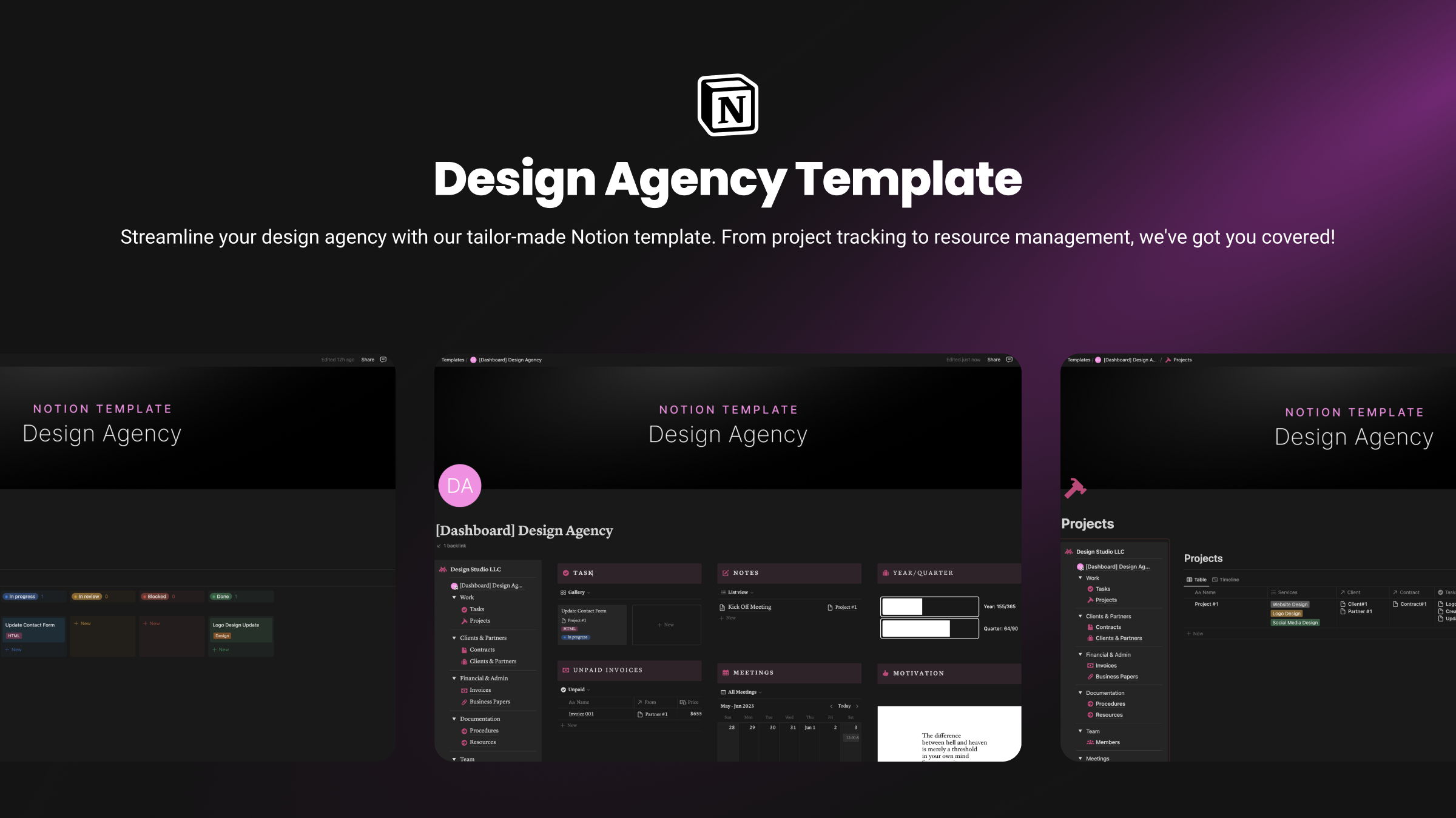 Modelo de noção da agência de design media 5