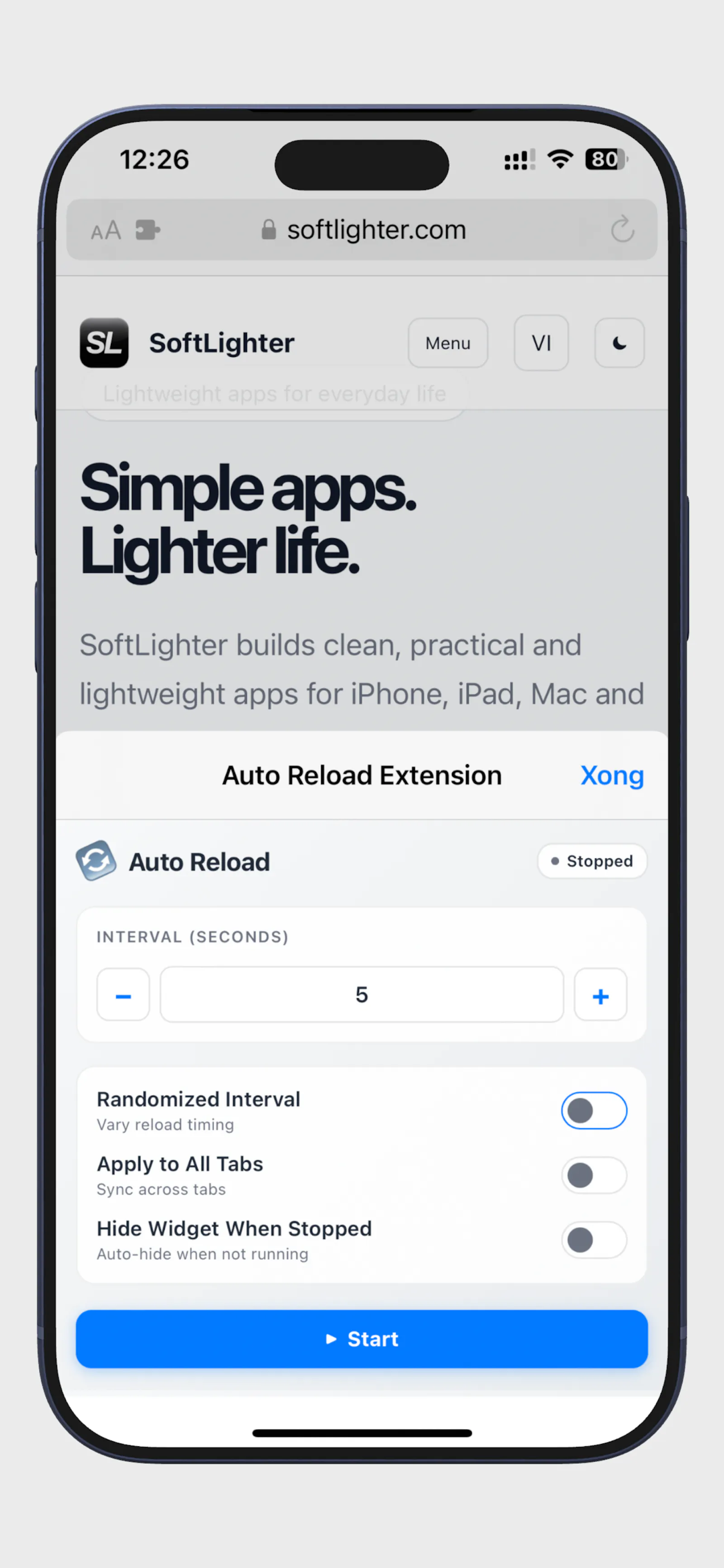 Auto Reload Page  screenshot 1