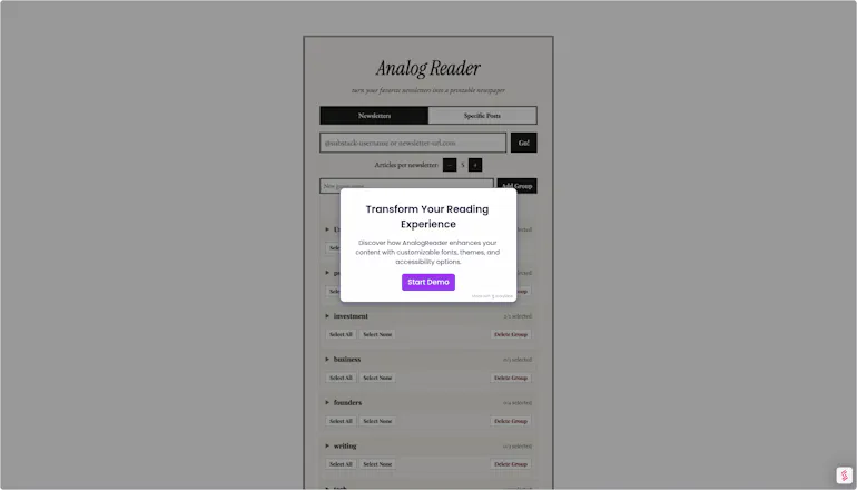 Analog Reader gallery image