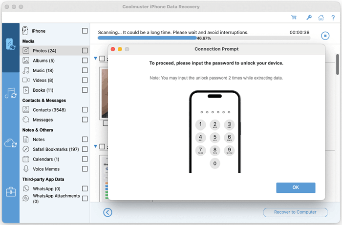 Coolmuster iPhone Data Recovery for Mac gallery image
