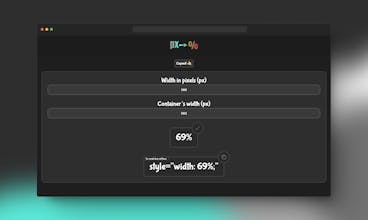 Pixel To Percentage gallery image