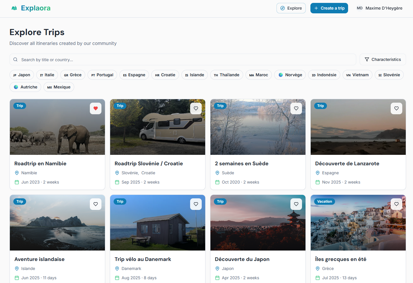 Explaora - Main product screenshot demonstrating key features and user interface
