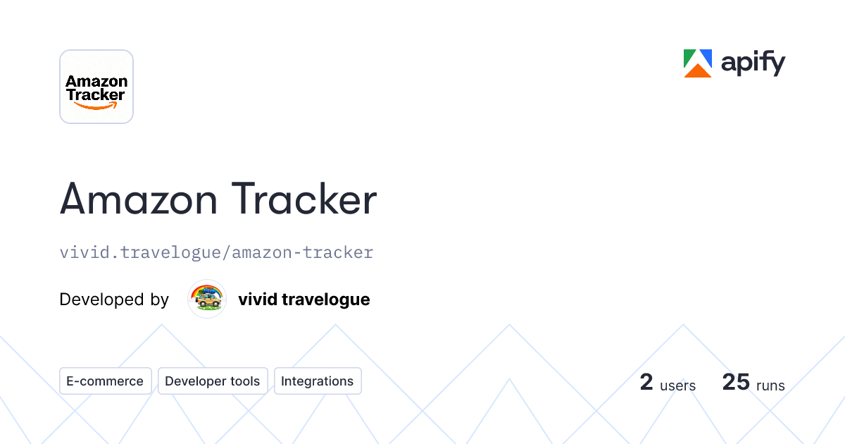 Amazon Tracker - Main product screenshot demonstrating key features and user interface
