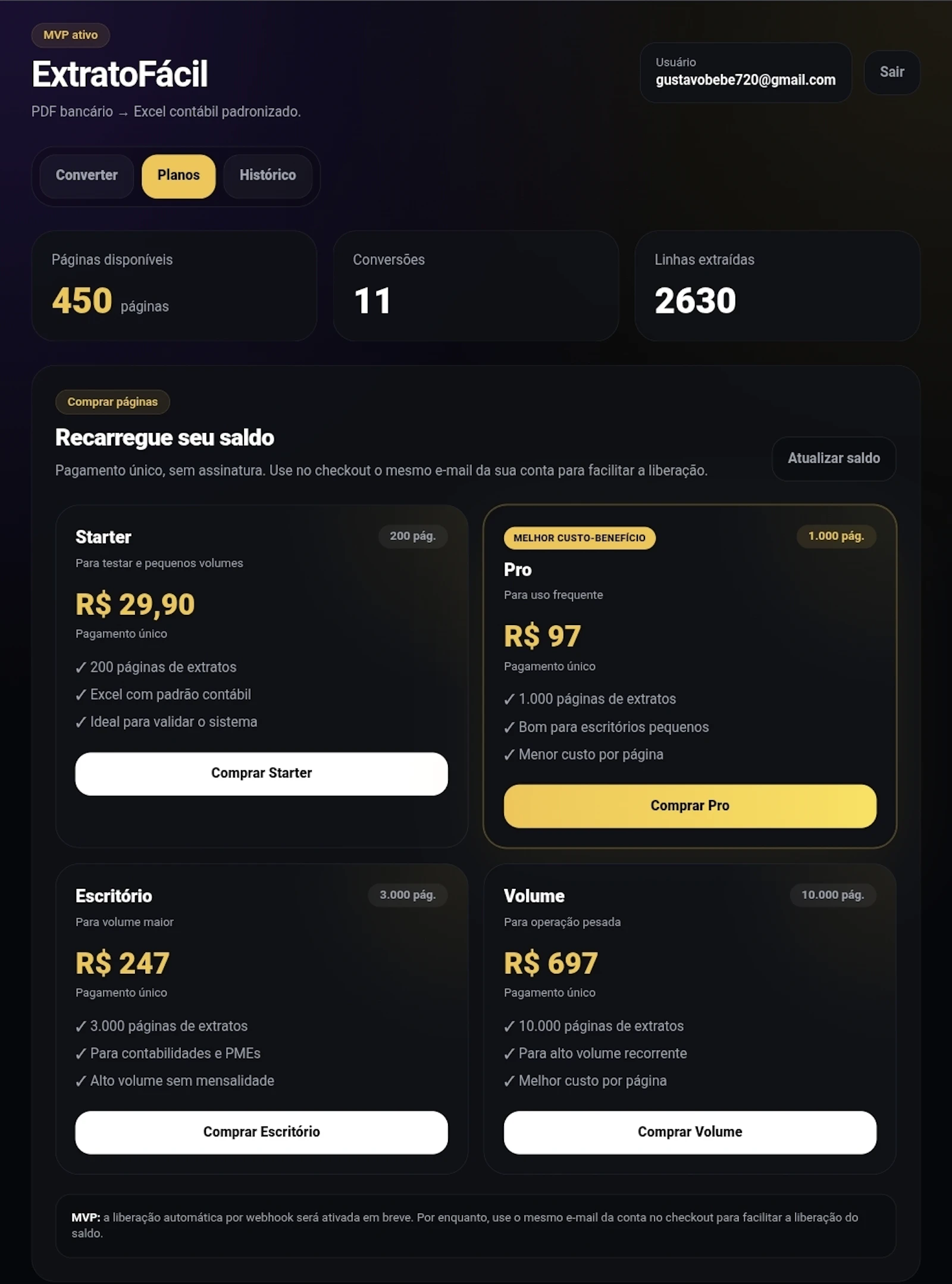 ExtratoFácil — PDF bancário para Excel screenshot 3