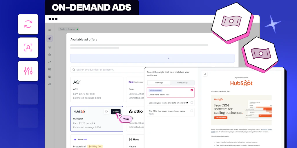 Reklamy na żądanie od beehiv