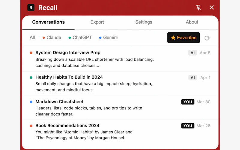 Recall screenshot 3