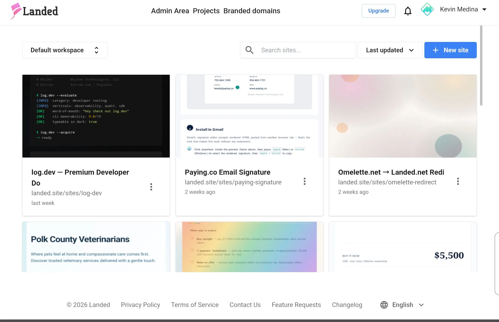 Landed.net AI Site builder with MCP screenshot 1