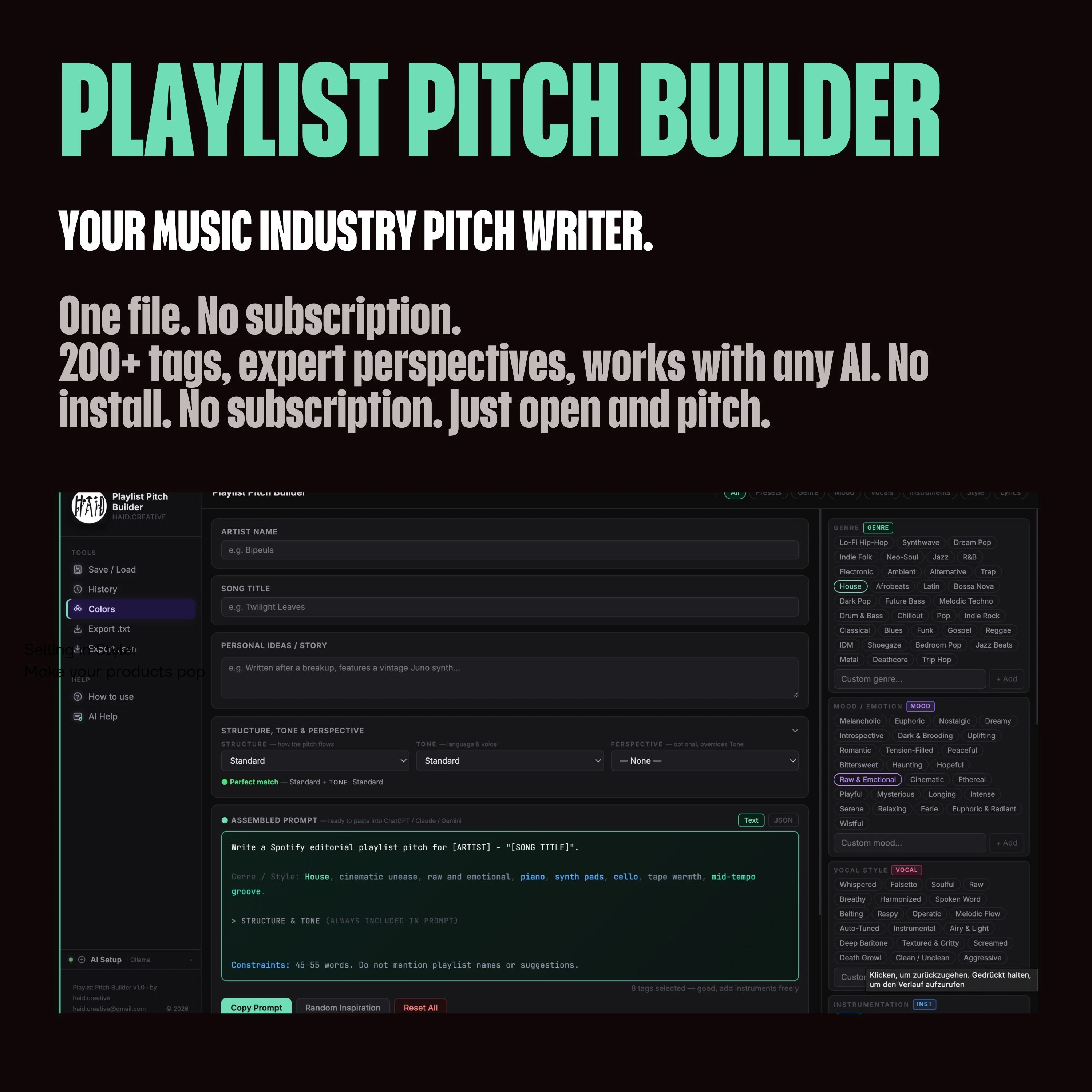 Playlist Pitch Builder logo