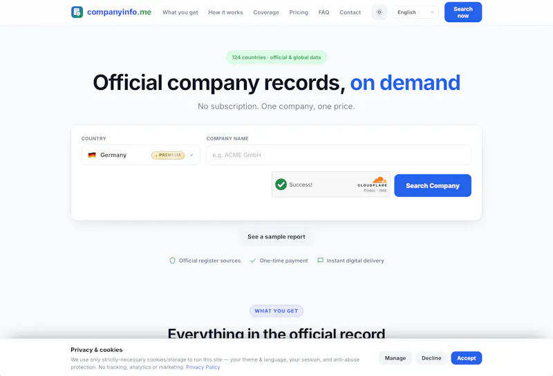 companyinfo.me screenshot 2