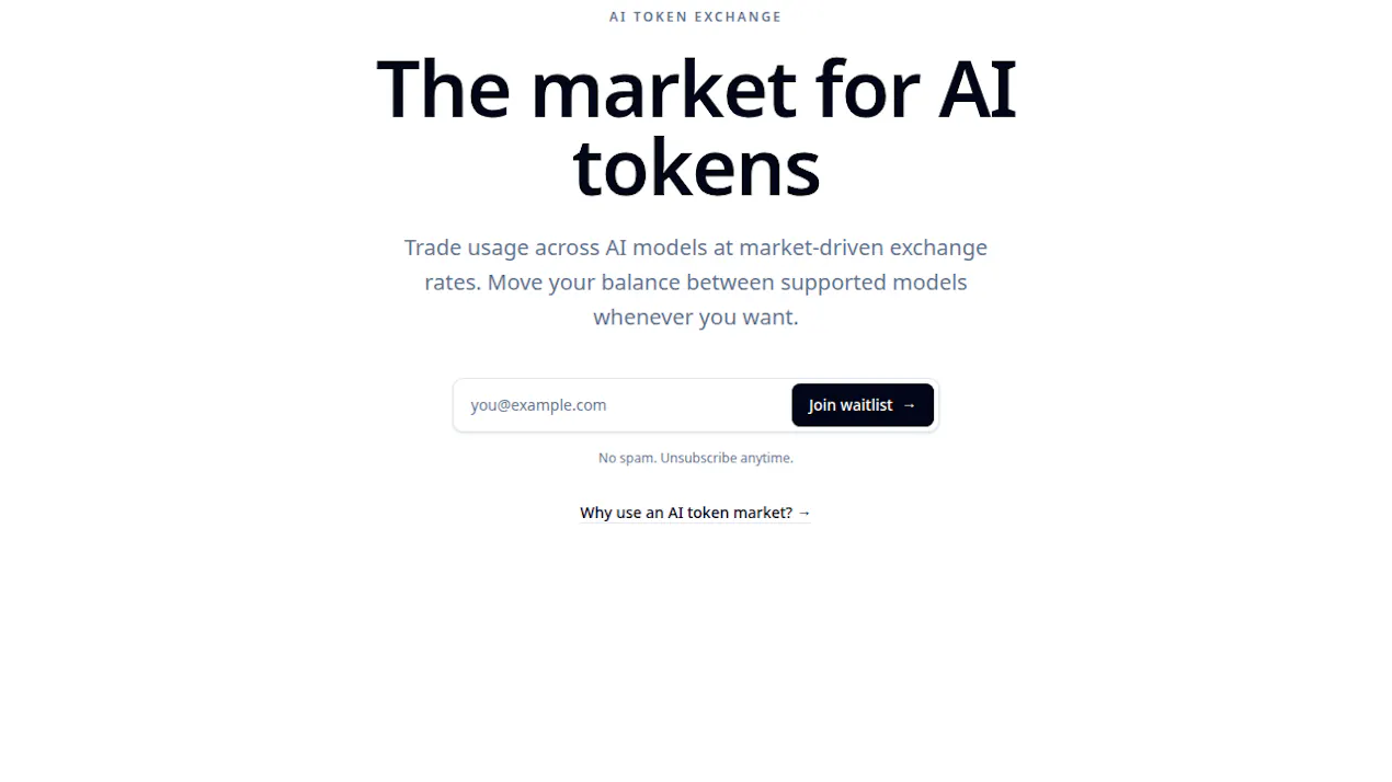 Trade your AI Tokens product