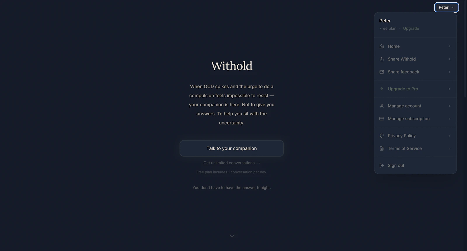 Withold screenshot 4
