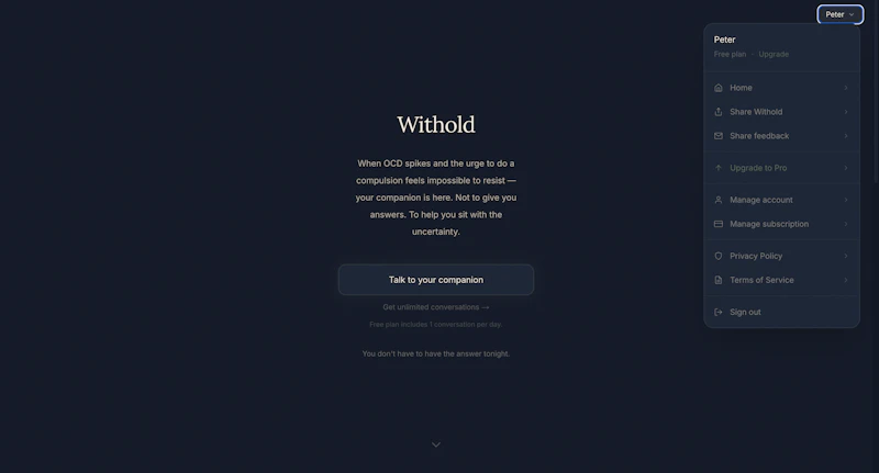 Withold screenshot 4