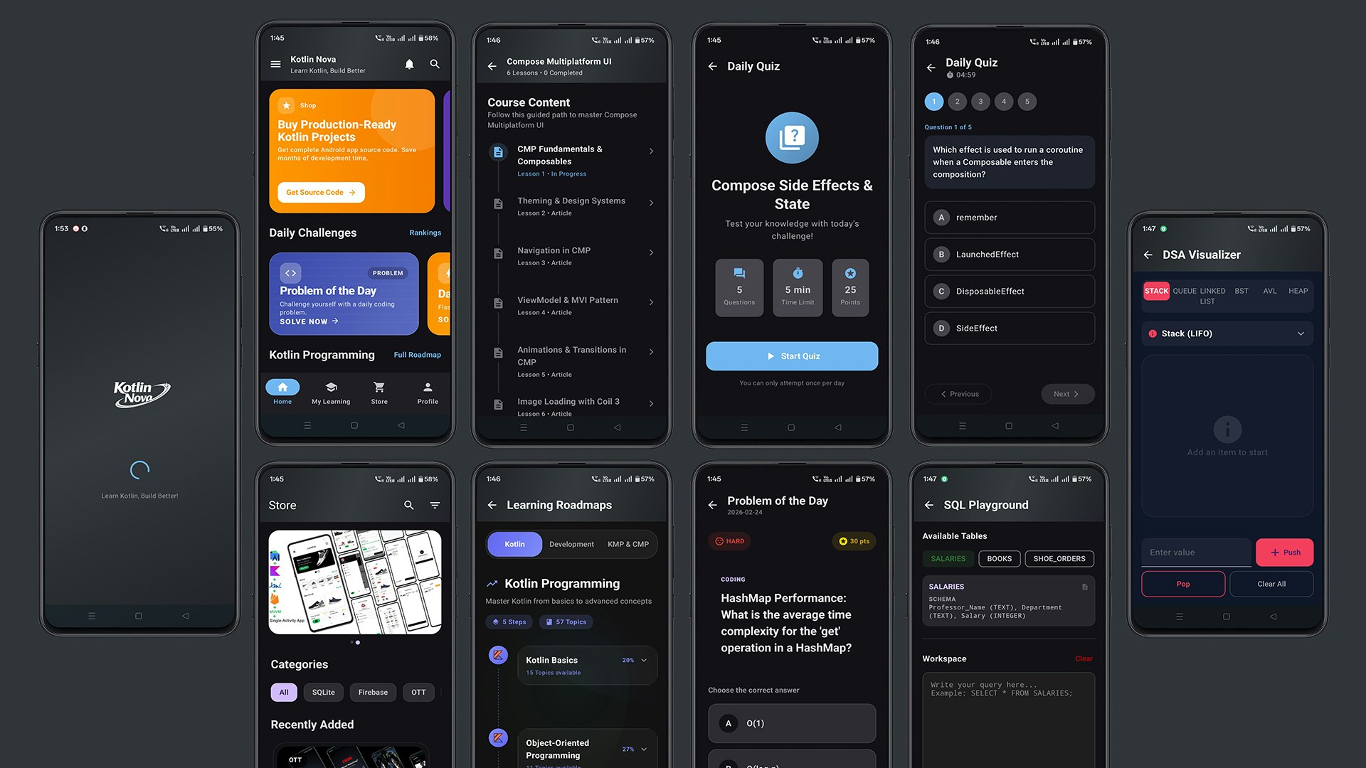 Kotlin Nova - KMP App - Main product screenshot demonstrating key features and user interface