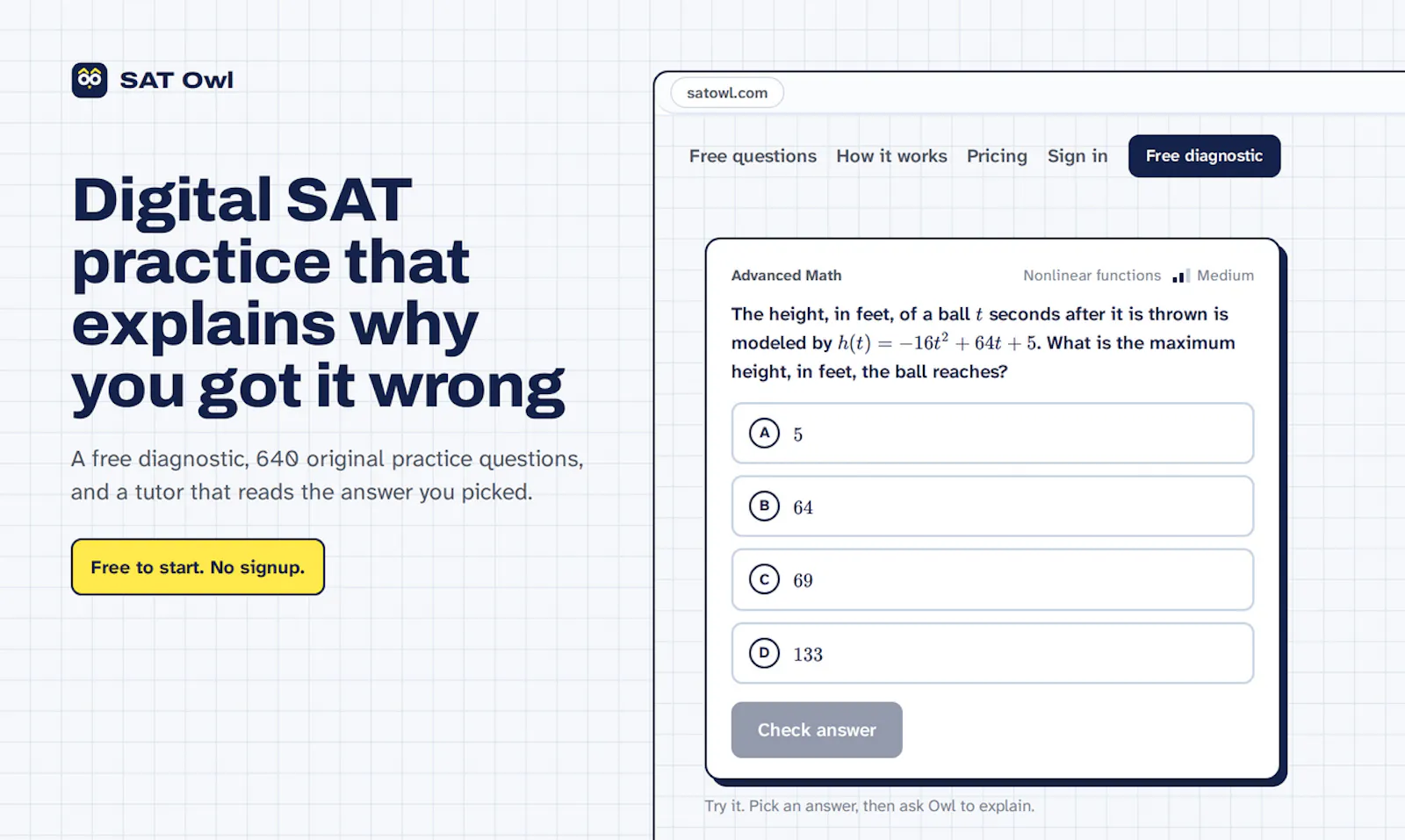 SAT Owl screenshot 1