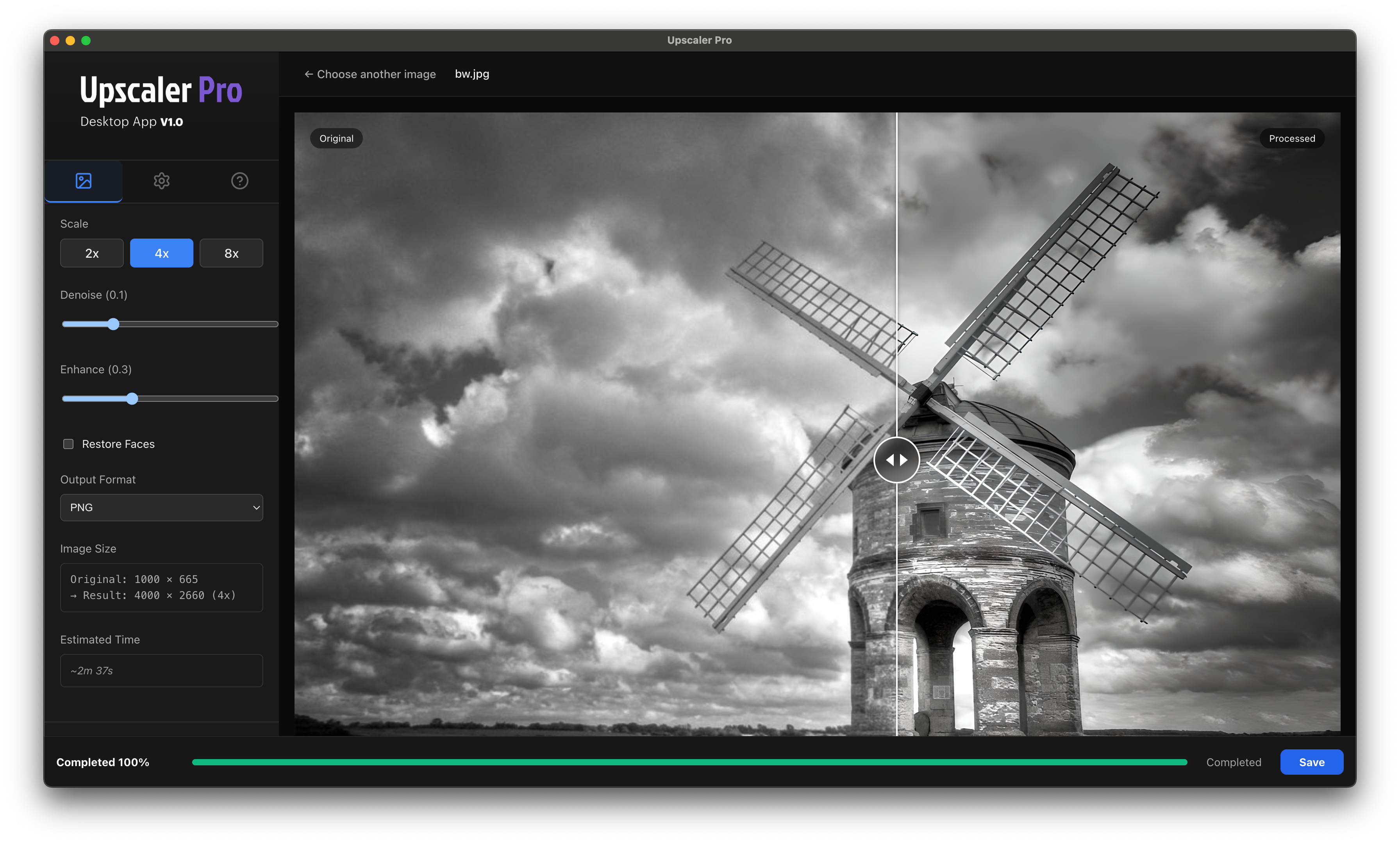 UpscalerPro - AI upscaling desktop app gallery image