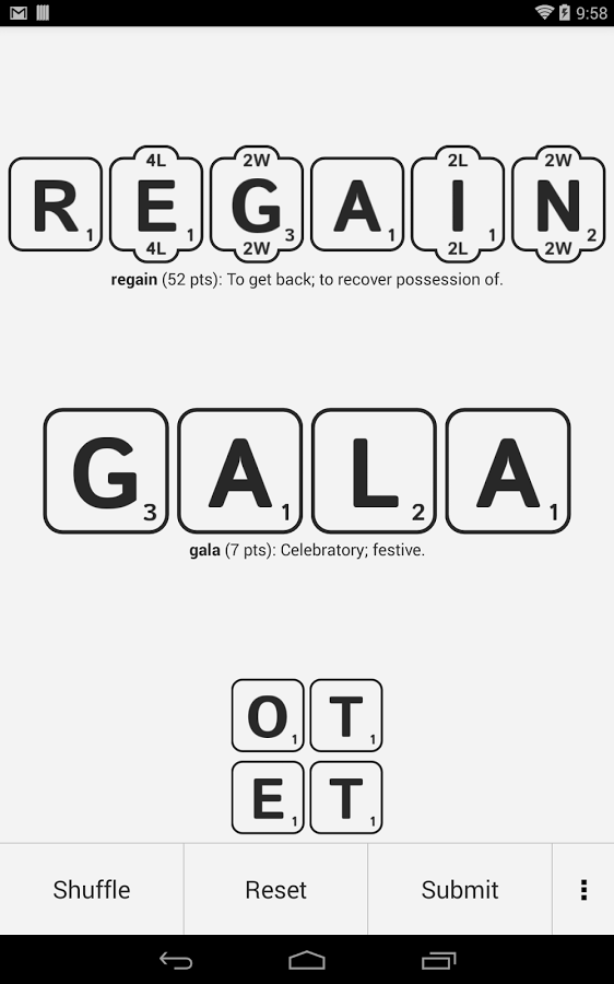 Wordiest Singleplayer free word game with a hint of multiplayer comp