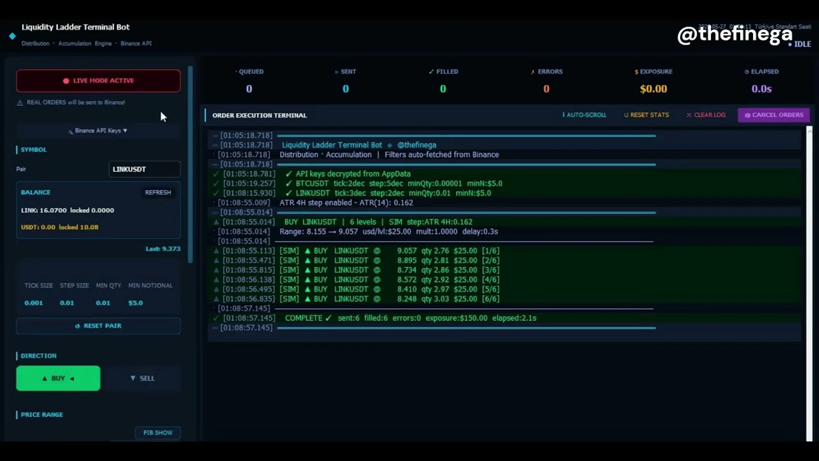 Liquidity Ladder Terminal screenshot 1 (video preview)