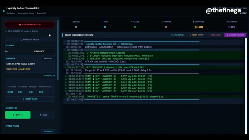 Liquidity Ladder Terminal screenshot 1 (video preview)