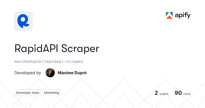 RapidAPI Scraper screenshot 1