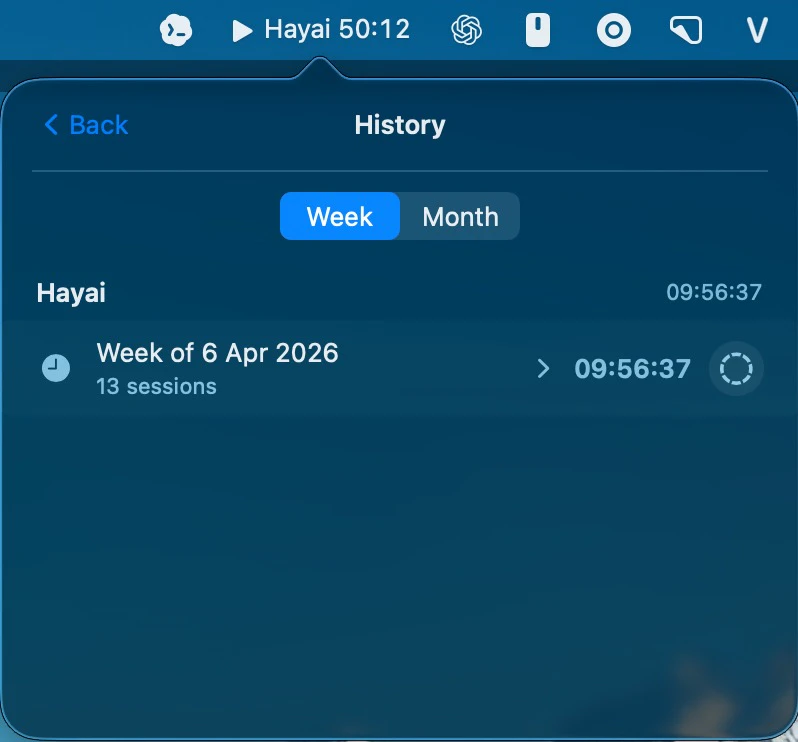 Clocker screenshot 2