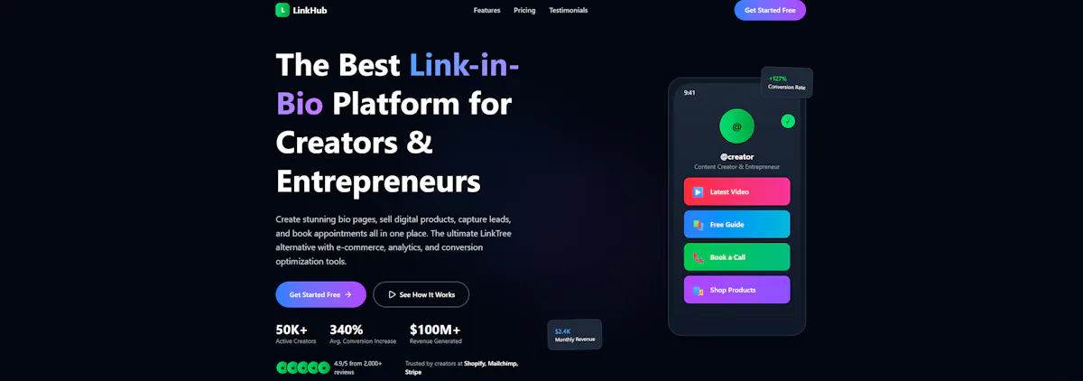 LinkHub - Ultimate Link-in-Bio Platform