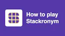 Stackronym! A new daily word game