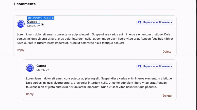 SupersParks: Webflow -Kommentar -Abschnitt App Medien 2