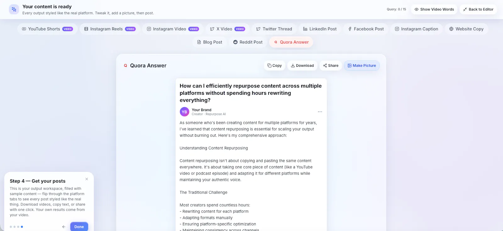 Repurpose AI 3.0 screenshot 7