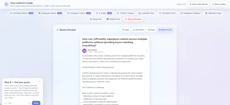 Repurpose AI 3.0 screenshot 7