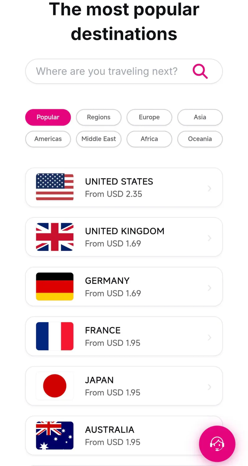 Revo eSim screenshot 3