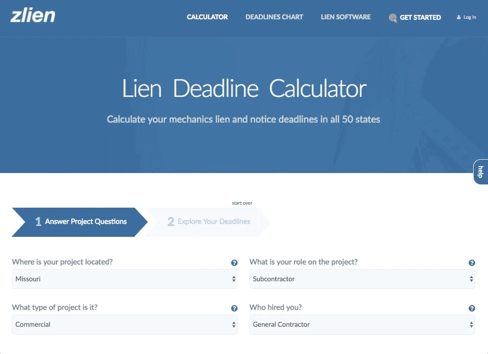 Lien Deadline Calculator
