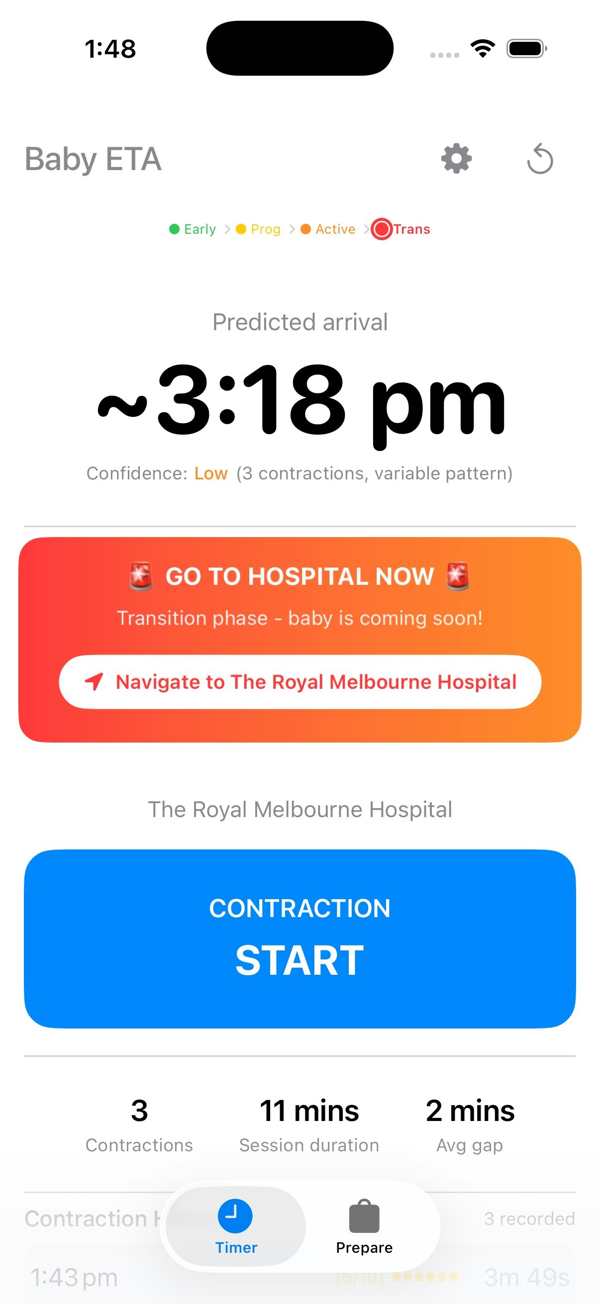 Baby ETA - Contracton Timer gallery image