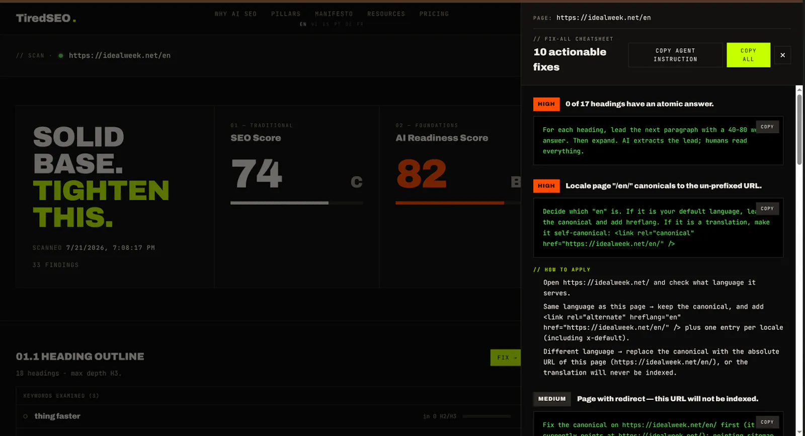 TiredSEO screenshot 3