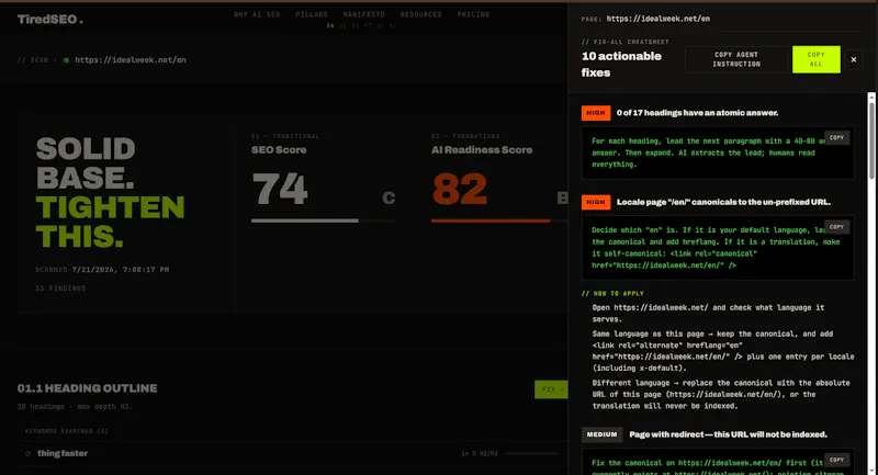 TiredSEO screenshot 3