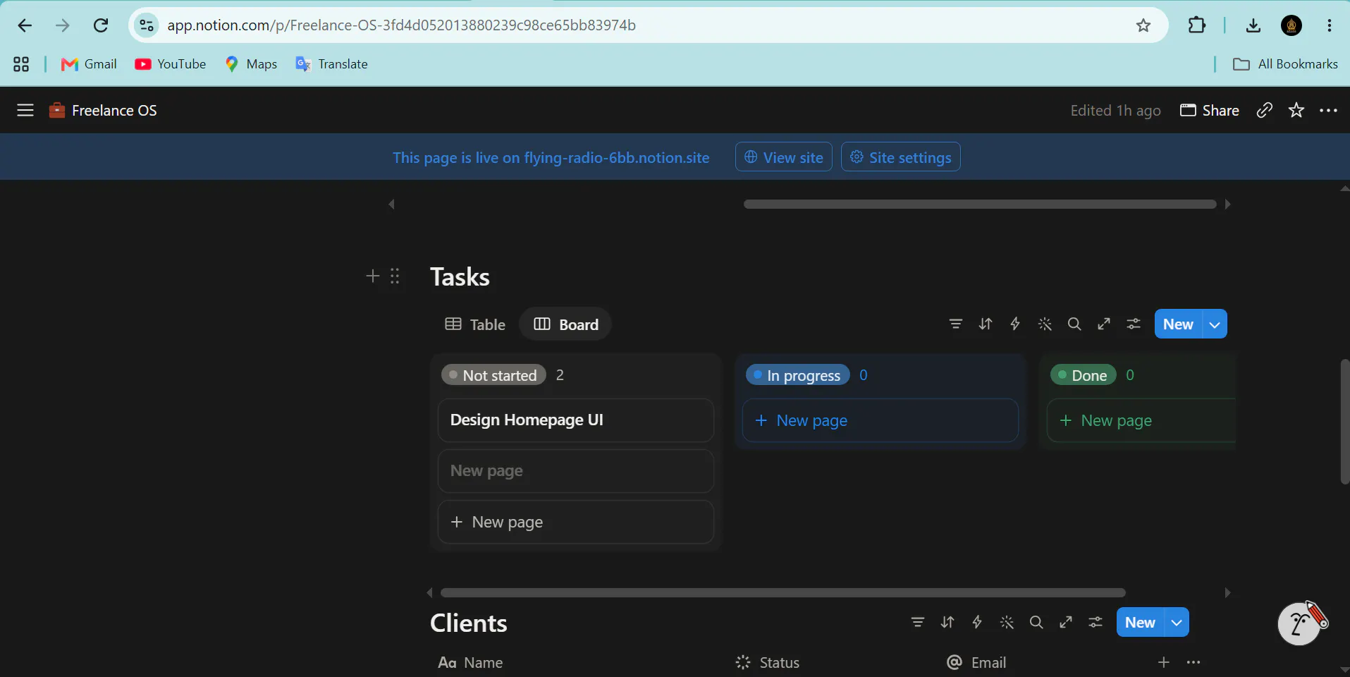 FreelanceOS - Executive Notion Dashboard gallery image