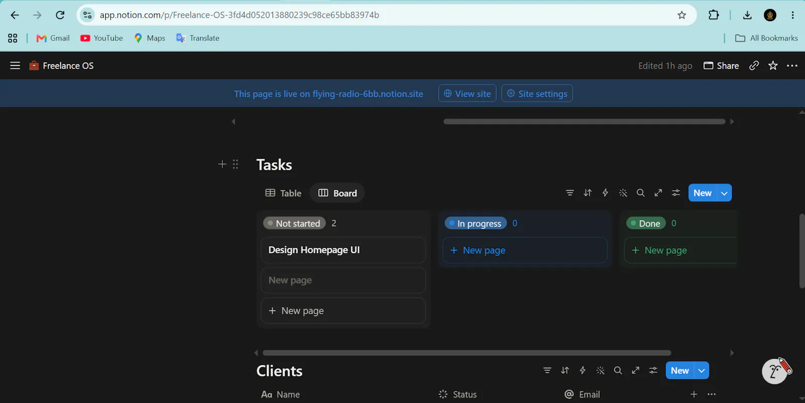 FreelanceOS - Executive Notion Dashboard screenshot 4