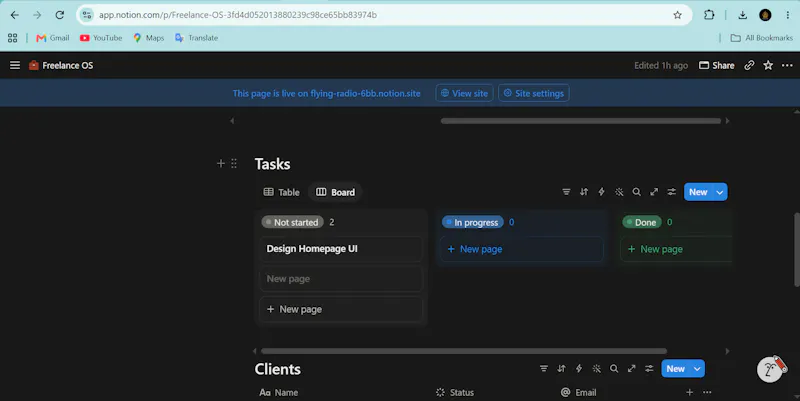 FreelanceOS - Executive Notion Dashboard screenshot 4