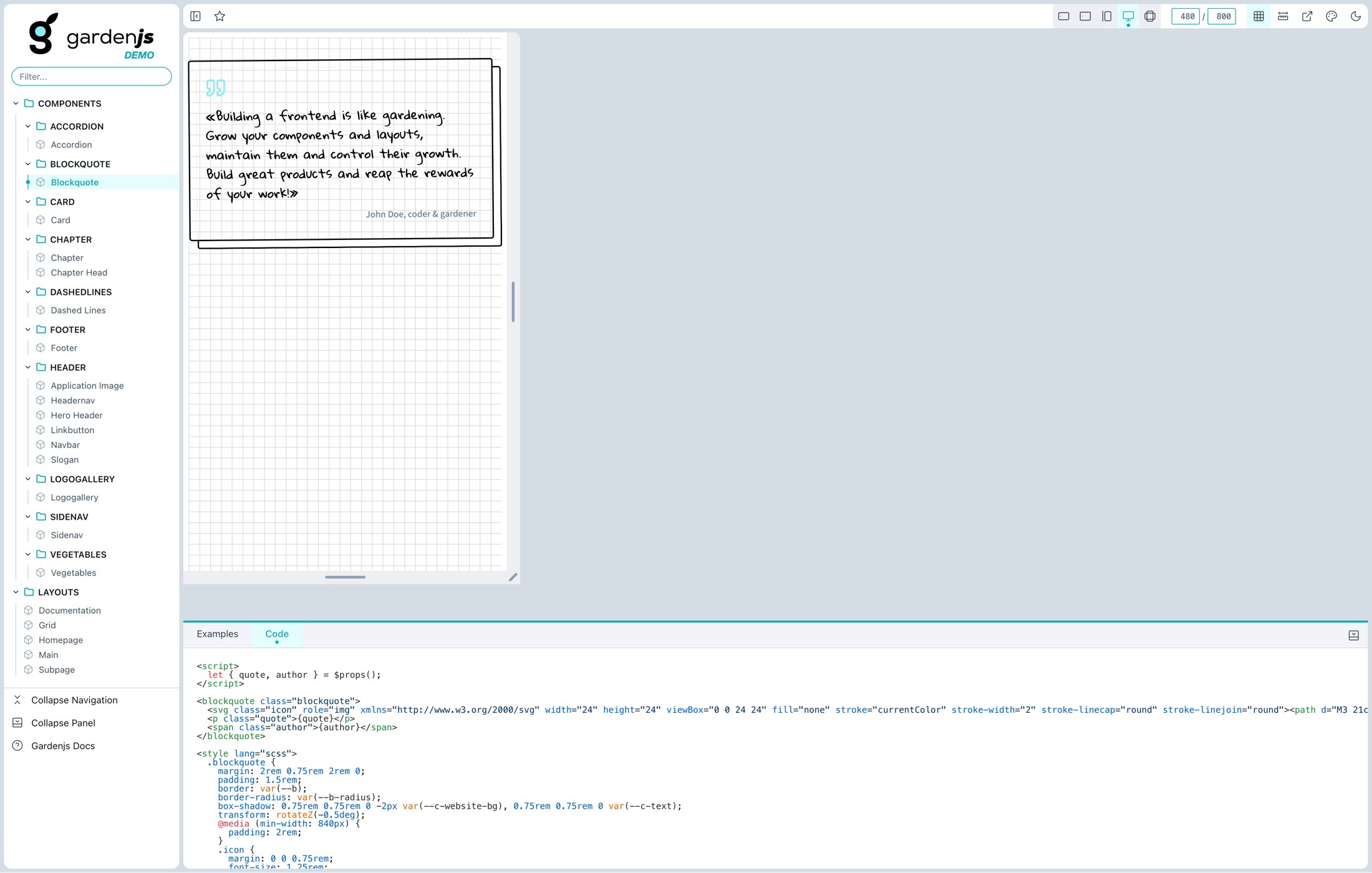 Gardenjs  - Screenshot 3 showing product features and functionality