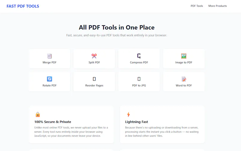 Fast PDF Tools screenshot 1