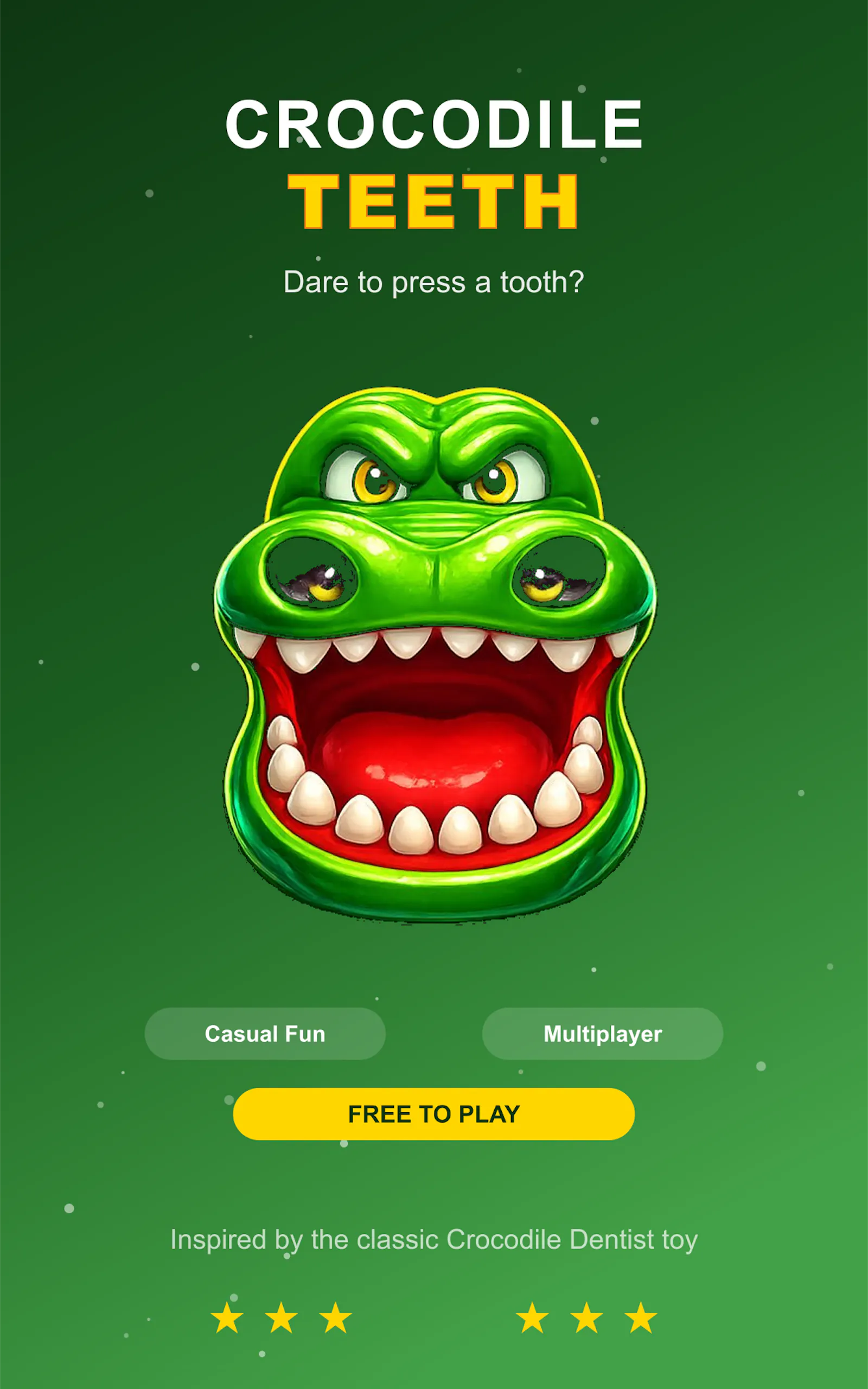 crocodile teeth: tap game screenshot 2