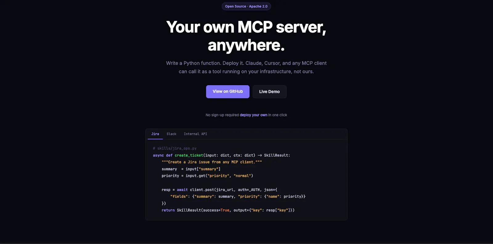 MCPCloud screenshot 1