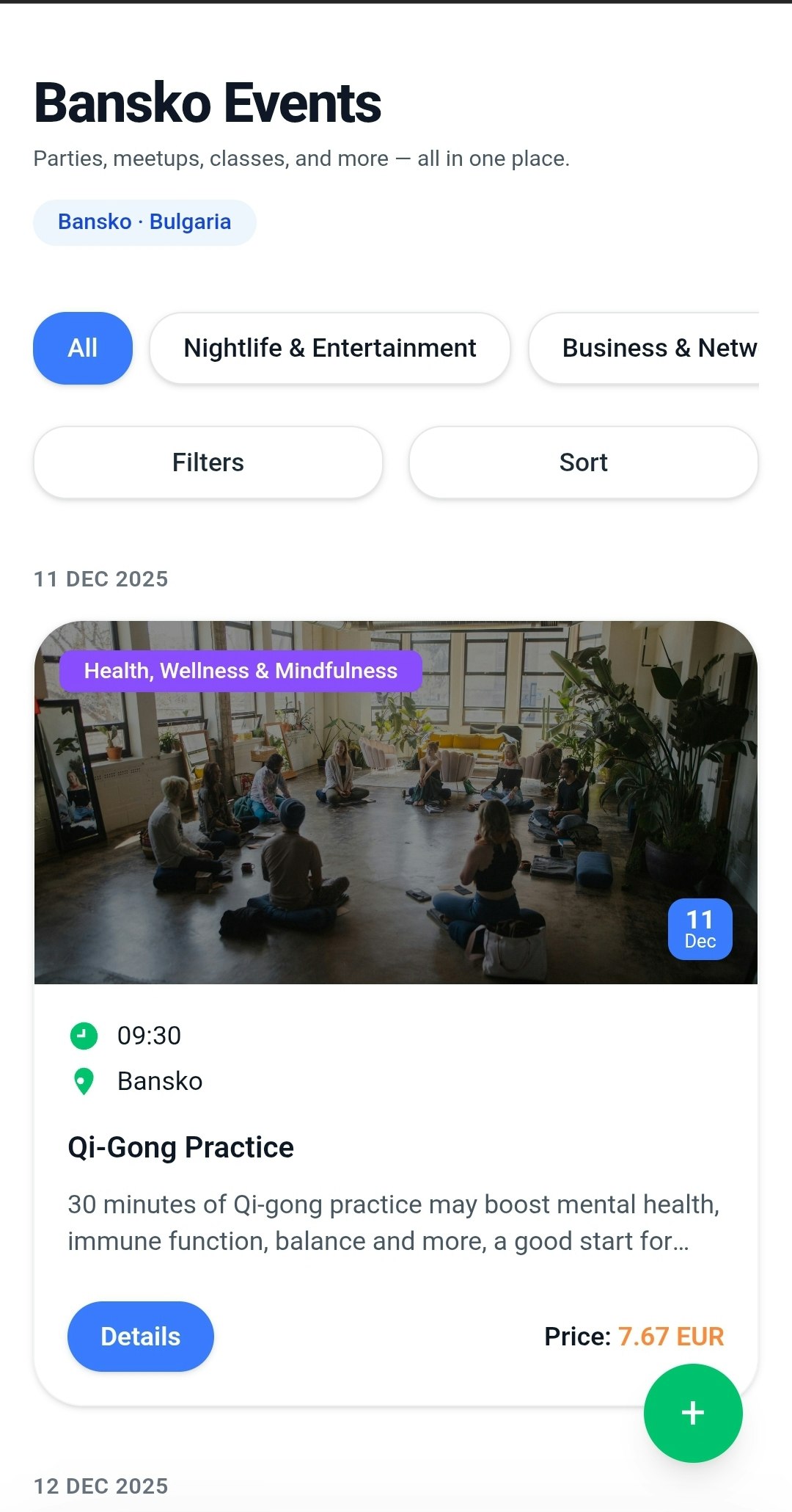 Bansko Events - Main product screenshot demonstrating key features and user interface