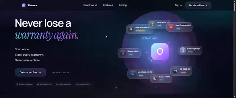 Keevora screenshot 1 (video preview)