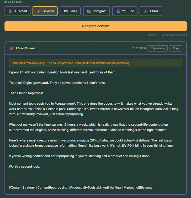 Repurposr screenshot 4