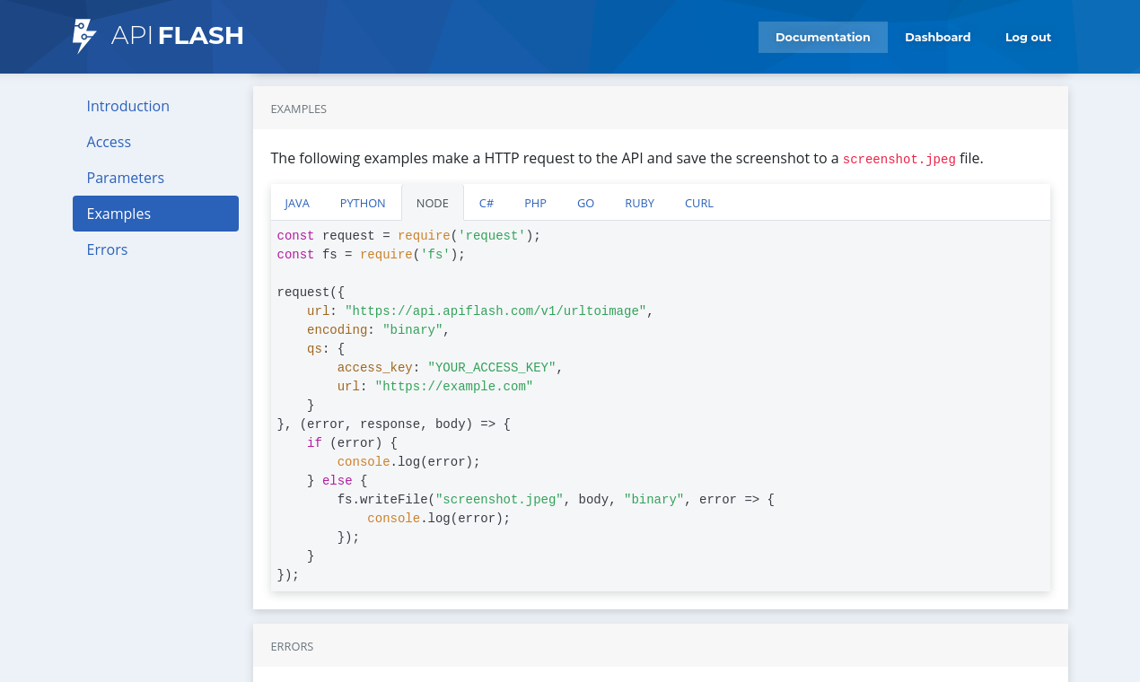 ApiFlash gallery image