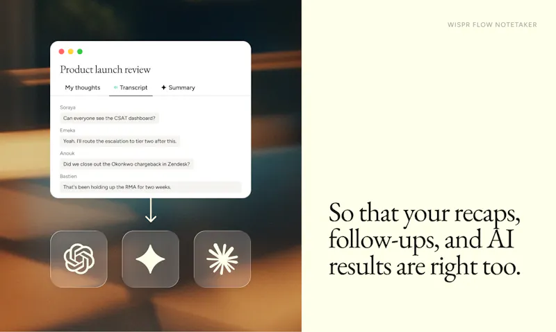 Wispr Flow Notetaker screenshot 4