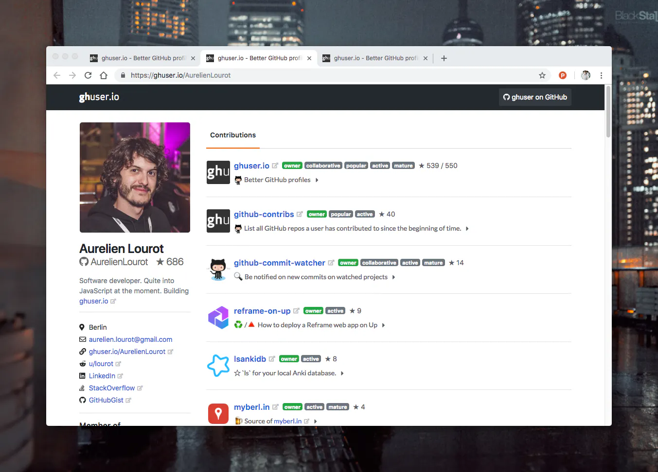 GHuser: Better GitHub profiles for everyone | Product Hunt