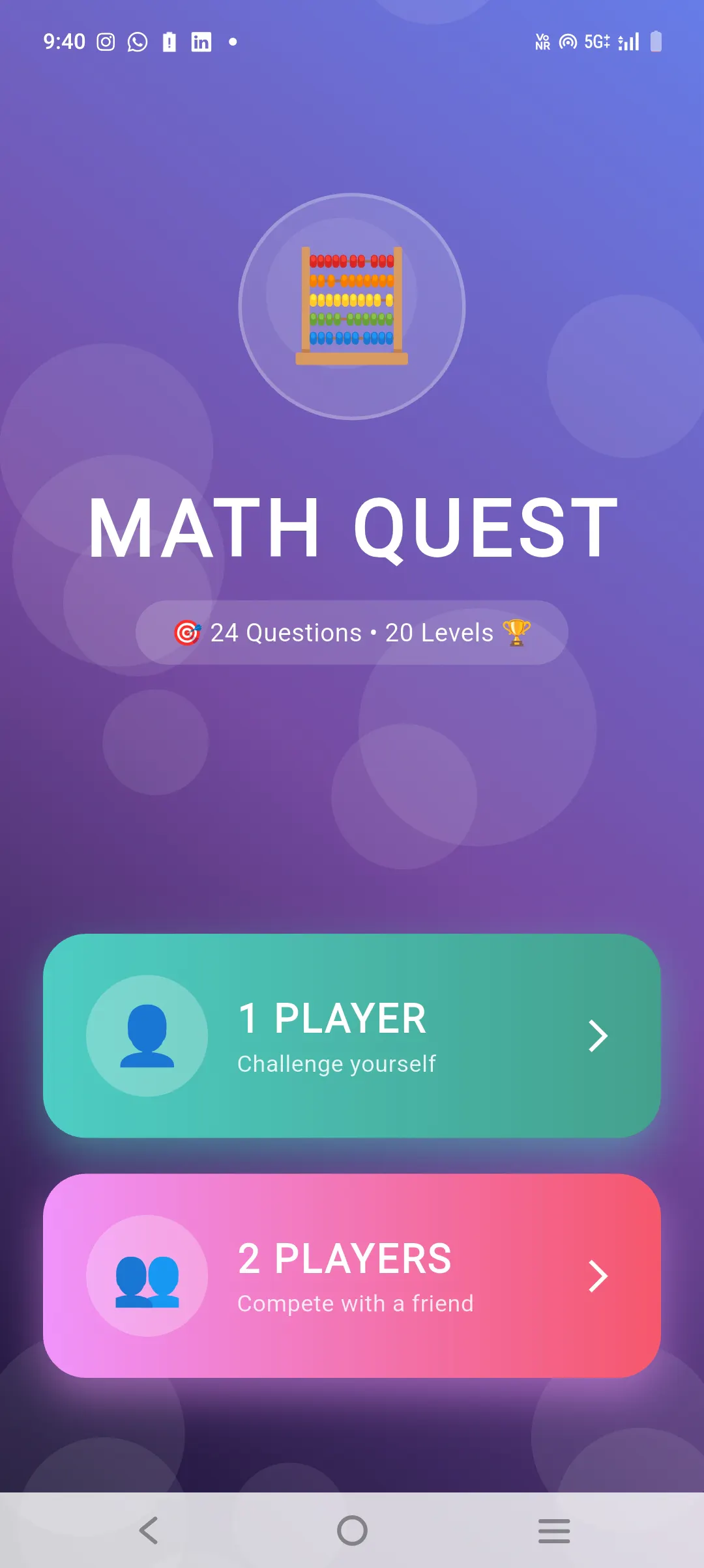 Math Quiz Game