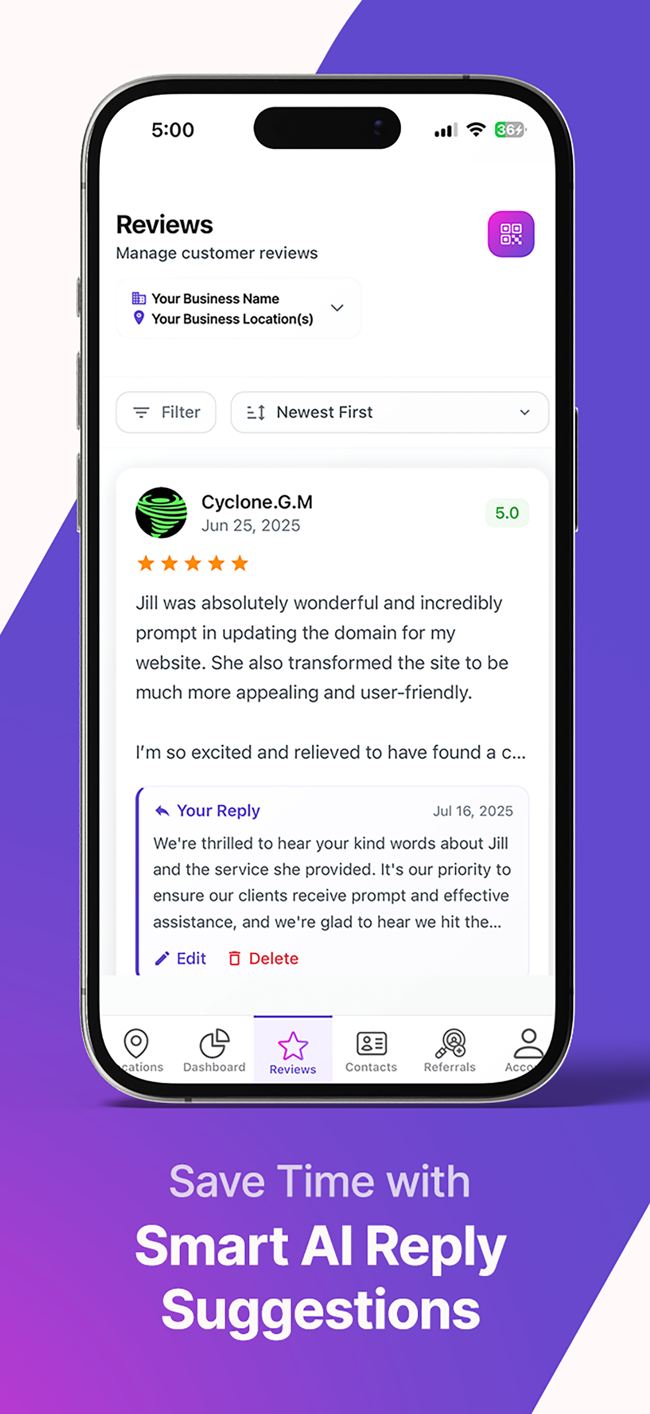 Canvas® Score - Automate Reviews. Drive Referrals. Grow Smarter. media 4