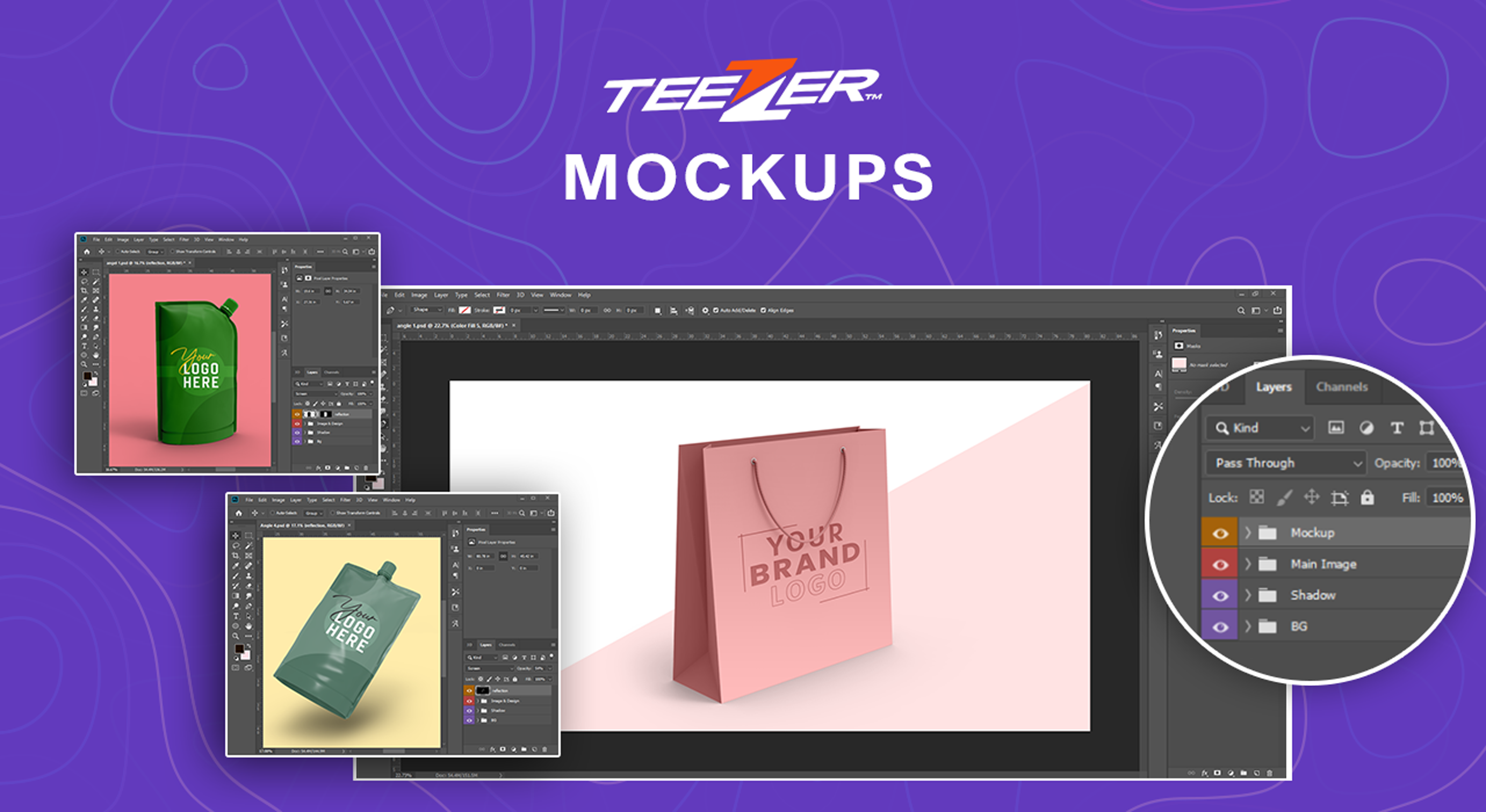 100 Mockup di imballaggi di eCommerce